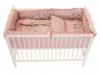 Lenjerie pat copii bear on moon pink m2 4+1 piese