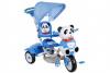 Tricicleta copii cu copertina panda 5 arti albastru