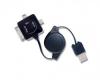 Cablu incarcare multiusb retractabil apple iphone