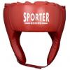 Casca box piele rosu l sporter