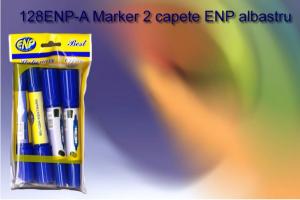 Marker 2 capete ENP albastru 128ENP-A