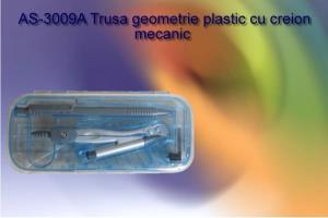 Trusa geometrie plastic cu creion AS-3009B