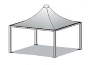 Pagoda 6 x 6m Patrat Profi Light