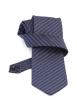Cravata albastra fin striata cu patratele gri si