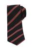 Cravata neagra cu dungi rosii si gri