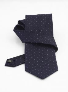 Cravata bleumarin cu puncte turquoise