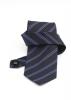 Cravata bleumarin cu dungi albastre