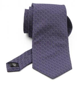 Cravata Jacquard bleumarin cu modele geometrice