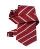 Cravata rosu inchis cu dungi albe si