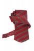 Cravata rosie cu dungi albe si bleumarin - NOU!