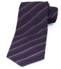 Cravata bleumarin cu dungi rosii si gri