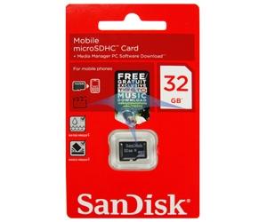 SanDisk microSD Card 32GB w/o Adapter