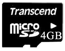 Transcend microSDHC Card 4GB