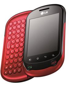 LG Optimus Chat Black on Red