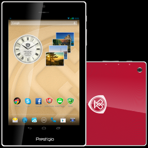PRESTIGIO MultiPad Color 7.0 3G (7.0'' IPS,1280x800,16GB,Android 4.2,QC1.3GHz,1GB,3500mAh,2MP,BT,NFC,GPS,FM,Phone,3G,Pouch) Red Retail