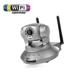 Wireless IP Cam Triple Mode 802.11n Pan/Tilt,  Night Vision,  M-JPEG,  MPEG4,  H.264,  2-Way Audio,  DDNS,  UPnP