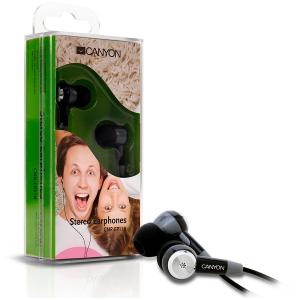 Mobile Headset CANYON CNR-EP11 (20Hz-20kHz, Cable, 1.2m) Black, Ret.