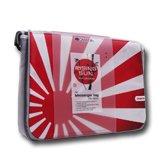 Bag CANYON Messenger for notebooks 15.6”, White/Grey with Red Rising Sun