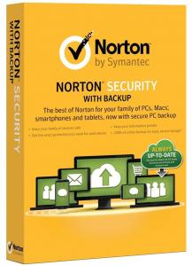 Norton Security with back-up 2.0,  25 GB,  1 an,  1 user,  10 devices,  BOX
