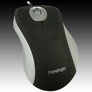 Input Devices - Mouse PRESTIGIO PM41 (Cable, Optical 800dpi,3 btn,USB), Black/Silver, Retail