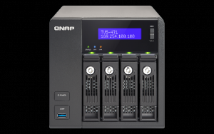 QNAP NAS - Tower - 4 Bays 2.5" or 3.5" no HDD/SSD SATA 6Gb/s,  3Gb/s Hot Plug,  Dual-core Intel G3250 3.2 GHz Processor,  4GB DDR3L RAM 1600 MHz(2GB x 2),  Flash 512MB (DOM),  4x G