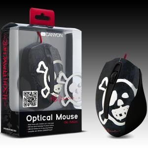 Input Devices - Mouse CANYON CNL-TMSO01 ( Cable, Optical,USB 2.0 ) Tattoo, Black