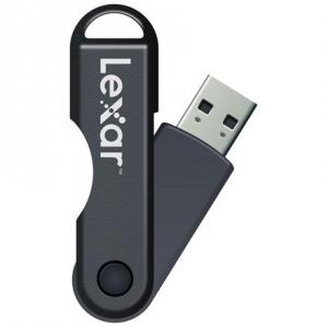 USB Memory Stick Lexar JumpDrive Twist Turn 32GB Black