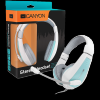 Canyon around-ear usb headset, leather pads, inline