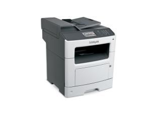 MX410DE,  Multifunctional laser mono A4 (print,  copy,  scan,  fax),  viteza printare / copiere 38ppm,  fpo 6.5 sec,  Memorie 256MB,  Proc D ualCore 800MHz,  limbaj printare PCL5,