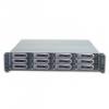 12bay RAID Storage System for up to 12 SAS and/or SATA Harddisks, 4x SAS Host-Interfaces TWO Controller, controller redundancy, RAID 0,1,1E,5,6,10,50,60, 1 Gb/s Ethernet (GbE) Managementport, embedded Promise Array Management