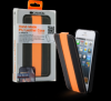 Carefully hand-made protective leather case for iPhone5 (Black/Orange),  screen protector included