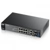 Switch 8 port,  Gigabit,  2 x Gigabit Dual personality port(SFP/RJ45),  Managed,  Layer 2,  Rackmount, fanless,  16K Mac Addresses