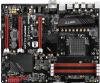 AMD 990FX+SB950,  Skt AM3+,  4*DDR3 2450(OC)/2100(OC)/1600/1333/1066 max 64GB Dual Channel,  3 x PCI Express 2.0 x16 / 2 x PCI Express 2.0 x1,  7.1 CH HD Audio,  PCIE x1 Gigabit LA