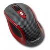 Mouse prestigio (wireless, laser 1600dpi, 4btn, usb, carbon/red)