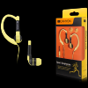 Canyon sport earphones, over-ear fixation, inline microphone, yellow