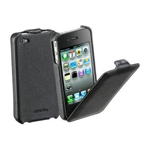 Toc Flap Cellularline Flapiphone4Bk Eco-Leather For Apple iPhone 4/4S Black