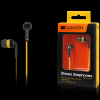 Canyon fashion earphones, flat anti-tangling cable, yellow