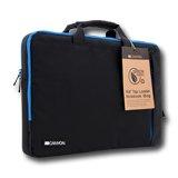 Laptop Case CANYON Top Loader for up to 15.6" laptop, Black/Blue