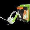 Canyon colorful USB headset, leather pads, inline remote, white-green