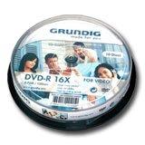 Optical Media GRUNDIG DVD-R(16x) 4.7GB/120min 10pk Cake Box Case