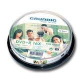 Optical Media GRUNDIG DVD+R(16x) 4.7GB/120min 10pk Cake Box Case