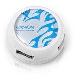 CANYON CNR-USBHUB Rotary 4-port USB HUB, White/Blue