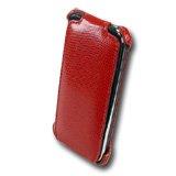 PRESTIGIO iPhone 3G Case, Snake skin composition leather, Red, Retail (Blister) (6.8x2.1cm)