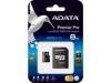 Micro-SDHC 8GB Class 10,  read 45MB/s,   write 20MB/s,   SD Adapter,  Premier Pro