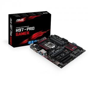Asus H97-PRO GAMER Intel H97 Socket 1150,  4*DDR3 1600/1333 MHz max 32GB Dual Channel,  Integrated Graphics Processor Intel HD Graphic s,  SupremeFX 8-Channel High Definition Audio