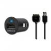 BELKIN Car adapter to USB, with cable, Plastic, Black, Retail