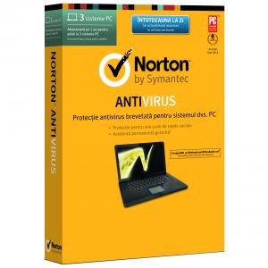 Antivirus Symantec Norton Internet Security  21 1 an 3 PC Licenta noua