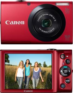 Canon PowerShot A3400 Compact 16 MP CCD Red