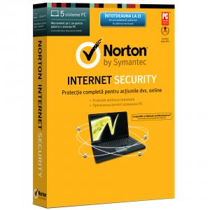 Antivirus Simantec Norton Internet Security 21 1 an 5 PC Licenta noua