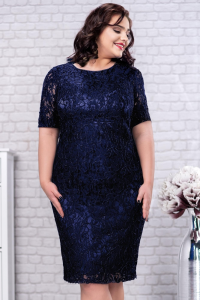 Rochie Plus-Size MARLO Bleumarin